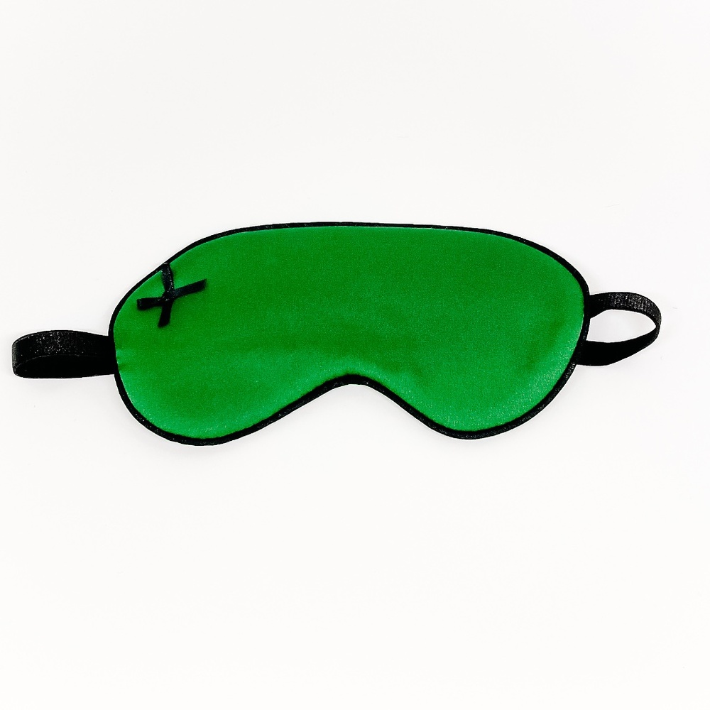 Handmade Sleep mask satin Green